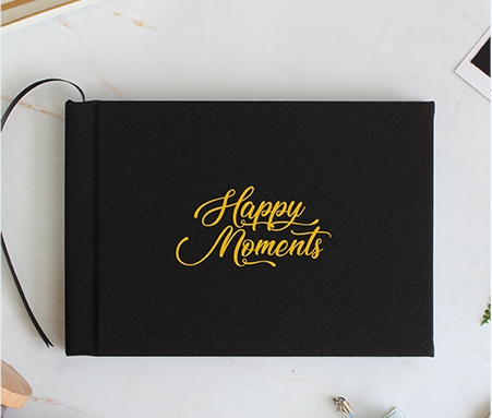 photo book cover gold foil hot stamping happy moments