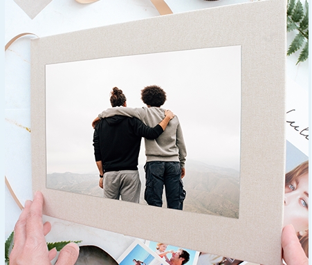 photo book cover with best friends photo like brothers