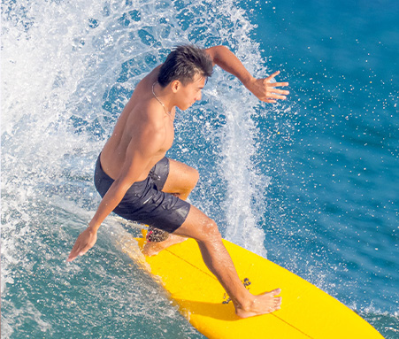 surfing season in bali famous beach