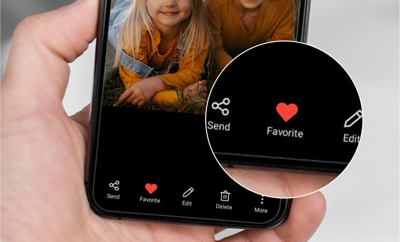 tips to organize photo tap favorite iphone android