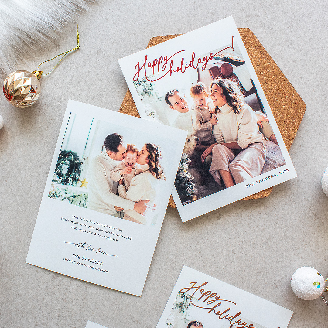 Modern Christmas Photo Cards