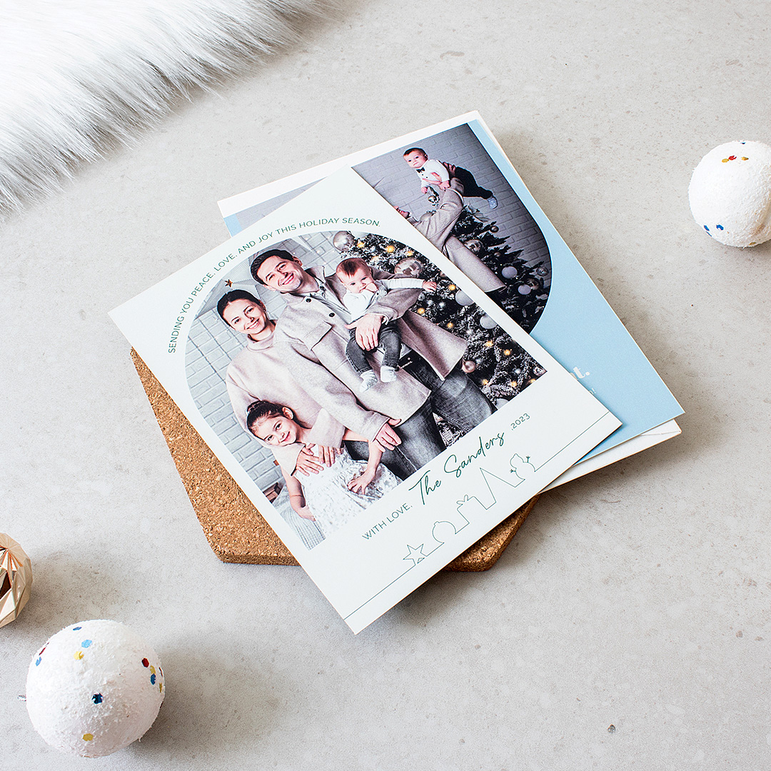 Modern Christmas Photo Cards