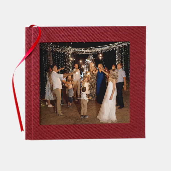 handmade hardcover linen photo book with gold stamping suitable for wedding boudoir family travel and any other purpose